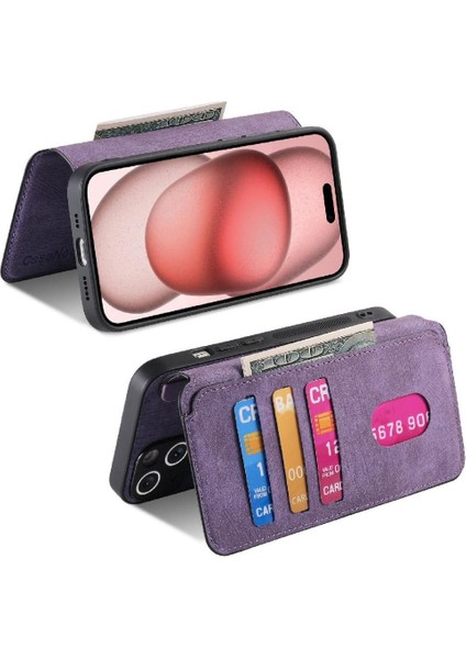 IPhone 15 Için Flip Case Cüzdan Retro Kart Standı Mıknatıs Koruyucu Malzeme (Yurt Dışından) indirimleri