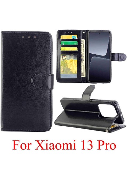 Xiaomi 13 Pro Darbeye Pu Deri Kickstand Kart Tutucu Için Flip Case (Yurt Dışından) fiyatları