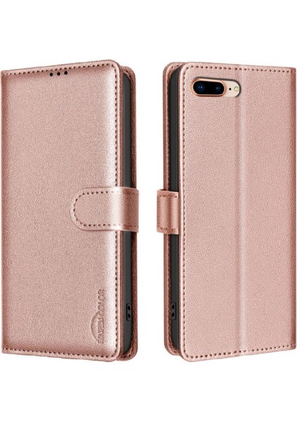 IPhone 7/8 Için Flip Case Manyetik Kart Tutucu Kickstand Rfıd Engelleme Pu (Yurt Dışından)