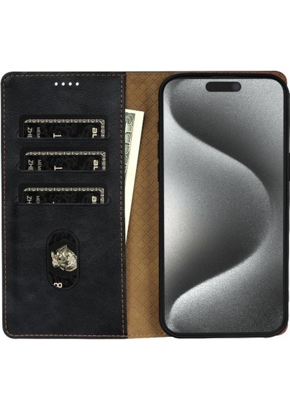 IPhone 15 Için Flip Case Pro Max Manyetik Kapatma Çift Katmanlı Koruma (Yurt Dışından)