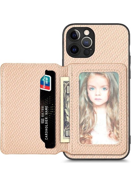 IPhone 12 Için Kılıf Pro Max Manyetik Kart Tutucu Komple Kamera Güvenlik (Yurt Dışından)