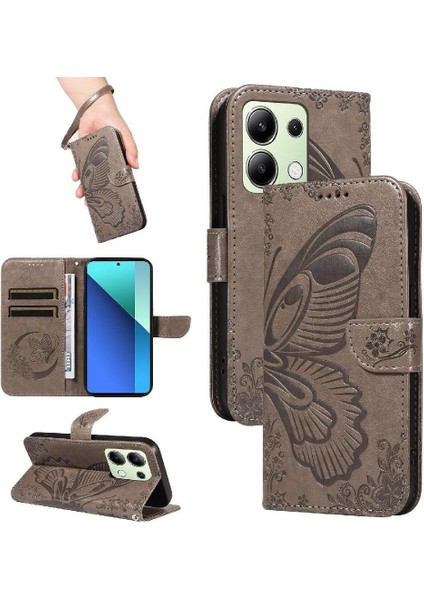 Xiaomi Redmi Not 13 Için Flip Case 4g Ayrılabilir El Kayışı Kabartmalı Yüksek (Yurt Dışından) fırsatları