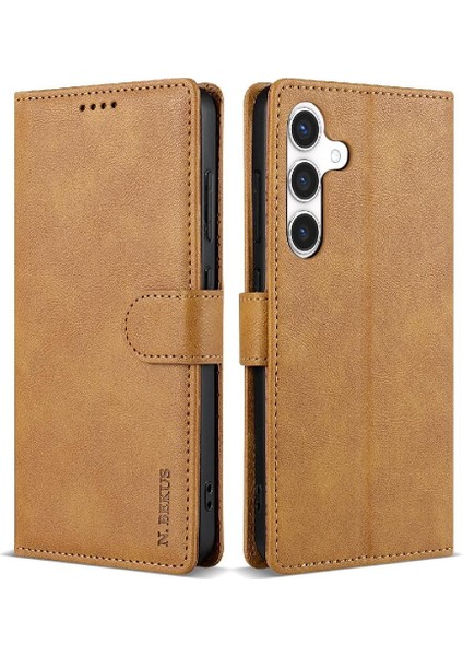 Samsung Galaxy S24 Artı Kart Yuvaları Manyetik Kapatma Tarafı Için Flip Case (Yurt Dışından)