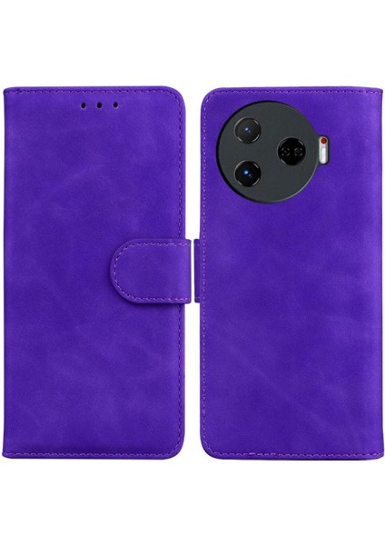 Tecno Camon 30 Pro Premium Pu Deri Manyetik Standı Tutucu Için Flip Case (Yurt Dışından)