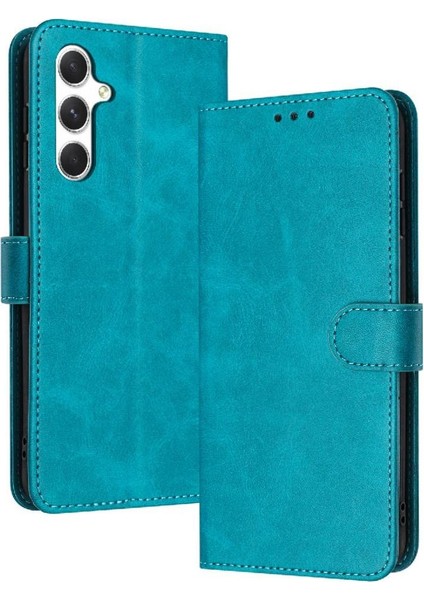Kart Yuvası Saf Renk ile Samsung Galaxy A25 5g Pu Deri Için Flip Case (Yurt Dışından)