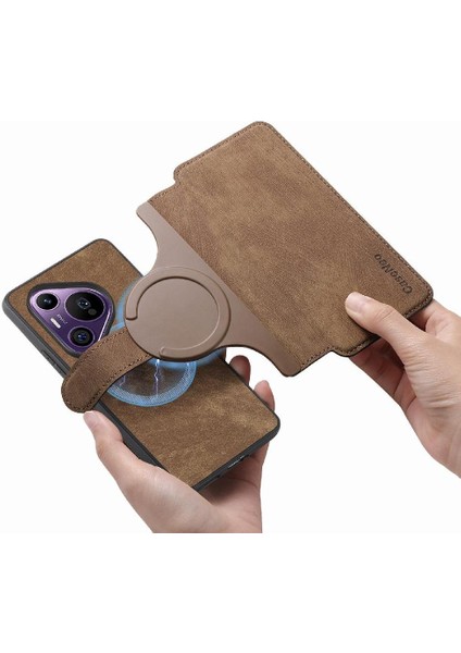 Huawei Pura 70 Pro Mıknatıs Koruyucu Malzeme Için Flip Case Cüzdan Kart (Yurt Dışından) modelleri