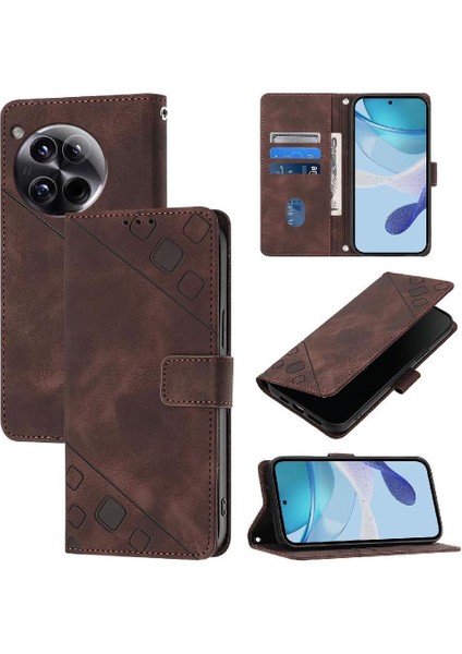 Oneplus 12 5g Için Kılıf Manyetik Deri Kart Tutucu Cüzdan Kapak Çevirin (Yurt Dışından)