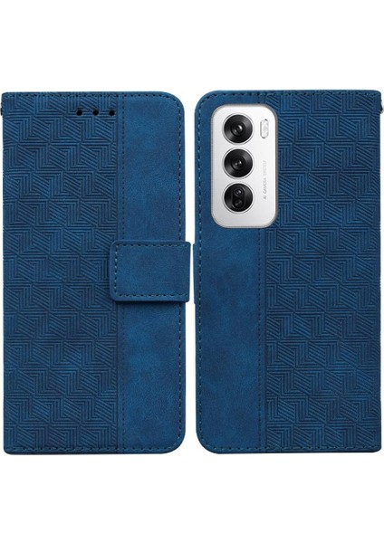 Oppo Flip 12 5g Flip Folio Kickstand Özelliği Için Flip Case Geometrik Pu (Yurt Dışından)