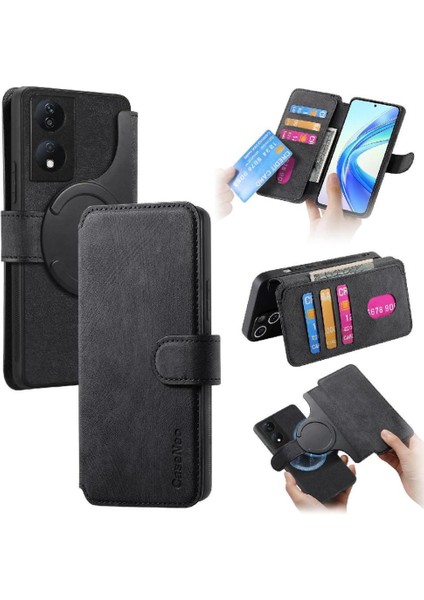 Onur X7B Retro Cüzdan Mıknatıs Koruyucu Malzeme Kart Standı Için Flip Case (Yurt Dışından)