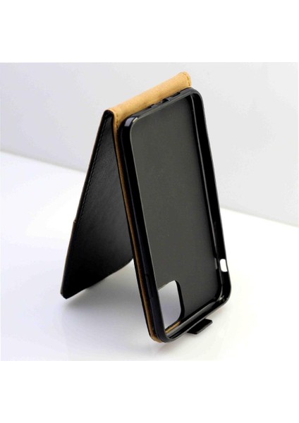 Dikey Flip Case IPhone 11 Pro Max Iş Tarzı Tpu Deri Kart (Yurt Dışından)