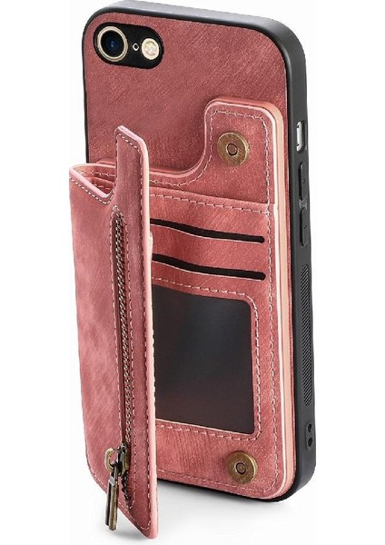 IPhone 7/8 Için Kılıf Vintage Fermuar Cüzdan Standı Fonksiyonu Katlanabilir Geri (Yurt Dışından) fiyatları