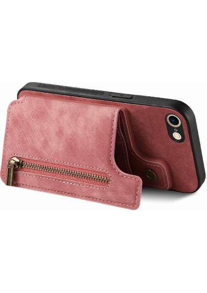 IPhone 7/8 Için Kılıf Vintage Fermuar Cüzdan Standı Fonksiyonu Katlanabilir Geri (Yurt Dışından) fırsatları