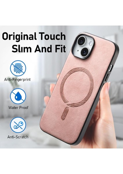 IPhone 15 Için Flip Case Hafif Kablosuz Şarj Magsafe Araba Bağlar (Yurt Dışından)