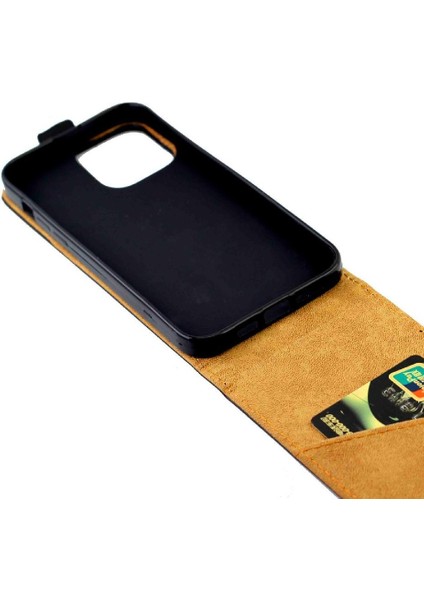 Dikey Flip Case IPhone 15 Artı Kart Yuvası Tpu Deri Iş Tarzı (Yurt Dışından)