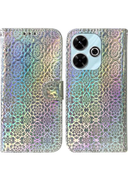 Xiaomi Poco M6 4g Için Flip Case Standı Tutucu Premium Pu Deri Glitter (Yurt Dışından)