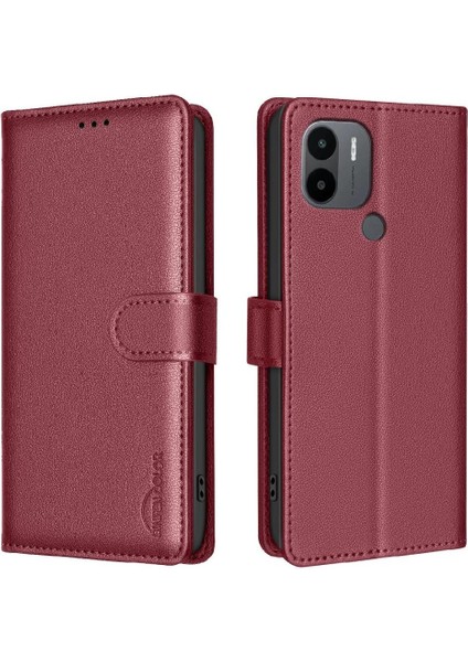Xiaomi Redmi A1 Artı Rfıd Engelleme Manyetik Kart Tutucu Pu Için Flip Case (Yurt Dışından)