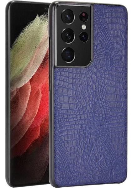Samsung Galaxy S21 Ultra Klasik Timsah Kapak Için Şık Klasik Kılıf (Yurt Dışından)