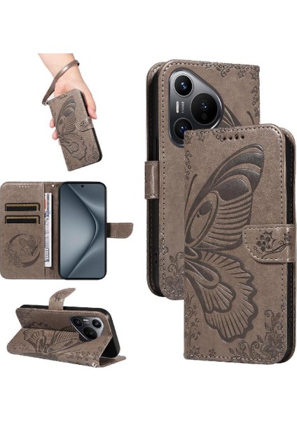 Huawei Pura 70 Için Flip Case Ayrılabilir El Kayışı Yüksek Kaliteli Deri (Yurt Dışından)