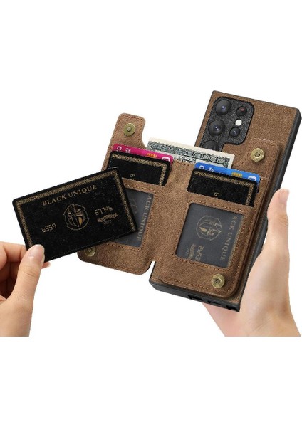 Samsung Galaxy S23 Ultra Standı Fonksiyonu Vintage Fermuar Cüzdan (Yurt Dışından) fırsatları