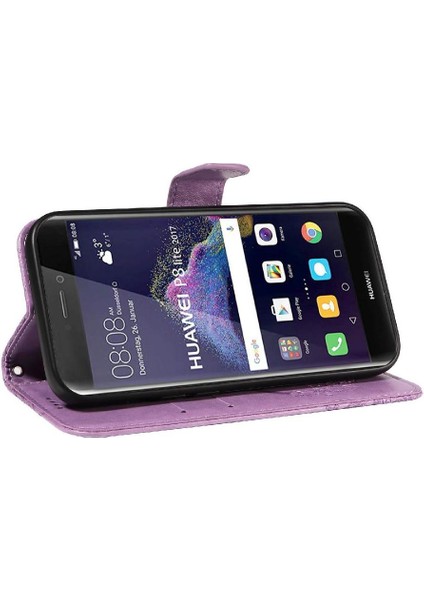 Kredi Kartı Yuvası ile Huawei P8 Lite Için Flip Case Yüksek Kalite Deri (Yurt Dışından)