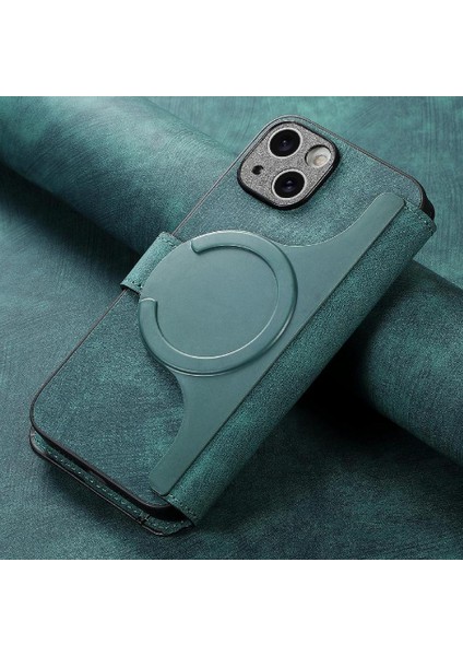 IPhone 15 Için Flip Case Cüzdan Retro Kart Standı Mıknatıs Koruyucu Malzeme (Yurt Dışından) modelleri