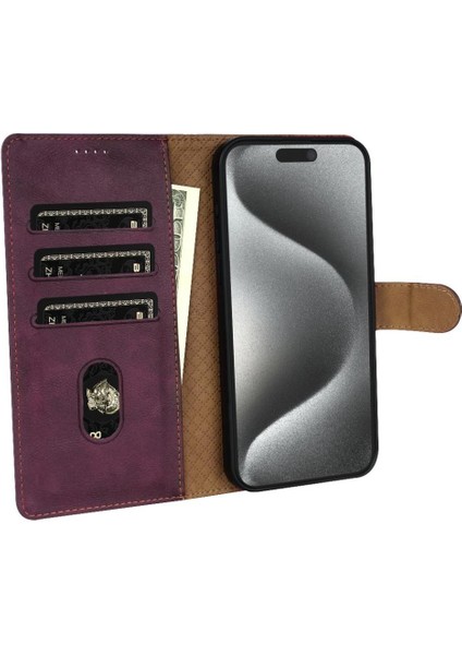 IPhone 13 Için Flip Case Pro Çift Katmanlı Koruma Yan Cep Manyetik (Yurt Dışından)