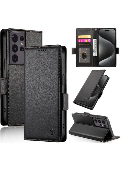 Samsung Galaxy S21 Ultra Cüzdan Kart Yuvaları Flip Iş Kullanımı Için Flip Case (Yurt Dışından) indirimleri