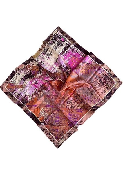 Tivil İpek Eşarp 8829438 - 991 Pudra Karışık Desen