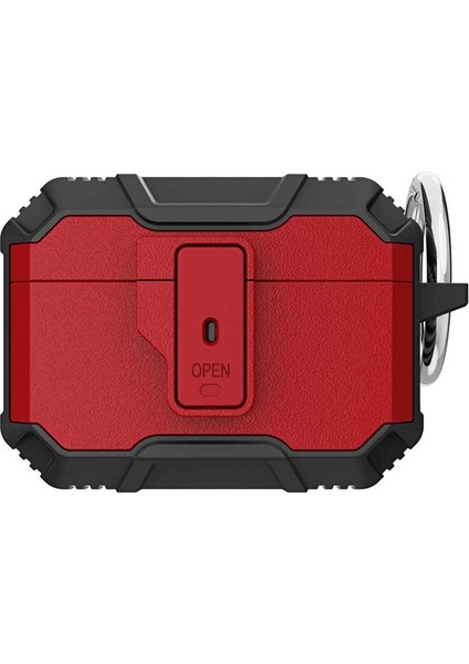 Apple Pro Uyumlu Kılıf Airbag 27 Silikon - Siyah-Kırmızı