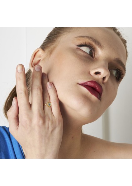 Renkli Taşlı Topcuk Yüzüğü fırsatları