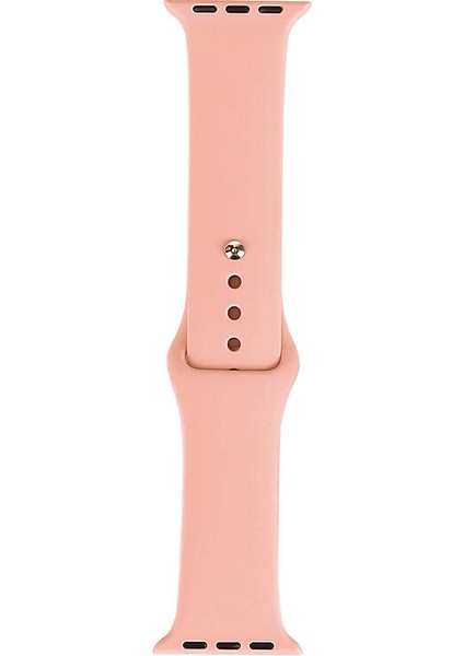 Apple Watch 38MM Uyumlu Band Serisi Klasik Kordon Silikon Strap Kayış, Meat Meal