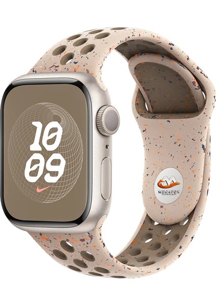 Apple Watch 38MM Uyumlu Kordon Silikon Esnek Yumuşak Delikli Spor Krd-02 Kayış, Krem fiyatları