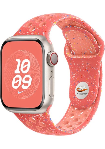 Apple Watch 38MM Uyumlu Kordon Silikon Esnek Yumuşak Delikli Spor Krd-02 Kayış, Turuncu fiyatları