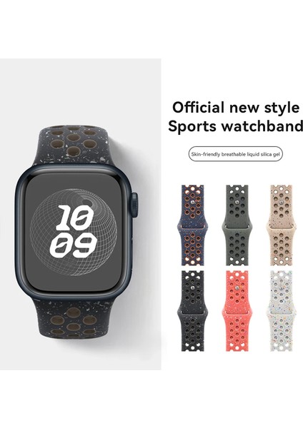 Apple Watch 38MM Uyumlu Kordon Silikon Esnek Yumuşak Delikli Spor Krd-02 Kayış, Turuncu indirimleri