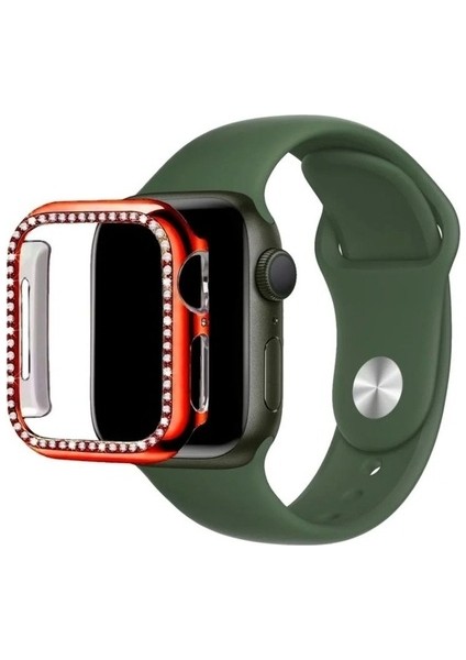 Apple Watch 38MM Uyumlu Zore Watch Gard 05 Sert Pc Koruyucu, Kırmızı