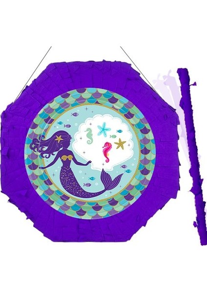Deniz Kızı Pinyata 42 cm + Sopası