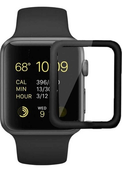 Apple Watch 38MM Uyumlu Zore Kenarları Metal Cam Ekran Koruyucu