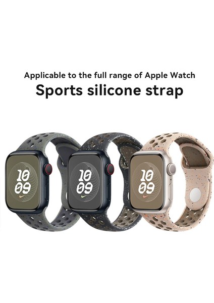 Apple Watch 38MM Uyumlu Kordon Silikon Esnek Yumuşak Delikli Spor Krd-02 Kayış, Siyah indirimleri