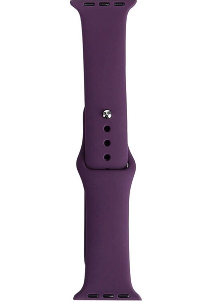 Apple Watch 40MM Uyumlu Band Serisi Klasik Kordon Silikon Strap Kayış, Violet