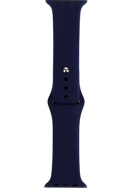 Apple Watch 40MM Uyumlu Band Serisi Klasik Kordon Silikon Strap Kayış, Midnight Blue