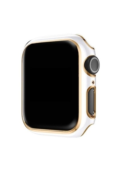 Apple Watch 40MM Uyumlu Zore Watch Gard 06 Sert Pc Koruyucu, Beyaz