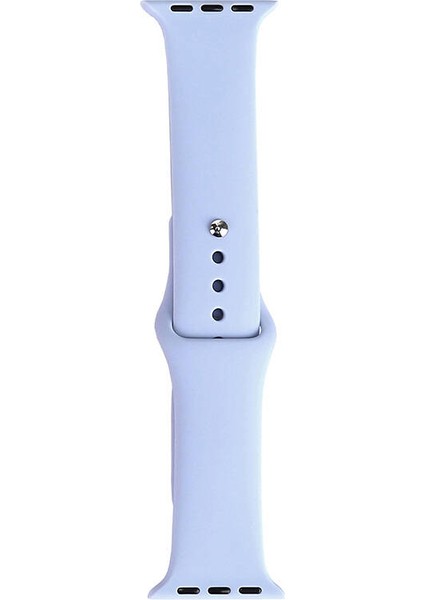 Apple Watch Uyumlu Seri 7 41MM Band Serisi Klasik Kordon Silikon Strap Kayış, Light Lavender