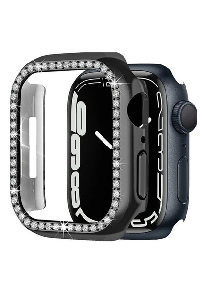 Apple Watch 44MM Uyumlu Zore Watch Gard 05 Sert Pc Koruyucu, Siyah