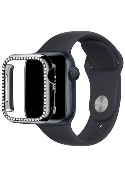 Apple Watch 44MM Uyumlu Zore Watch Gard 05 Sert Pc Koruyucu, Siyah
