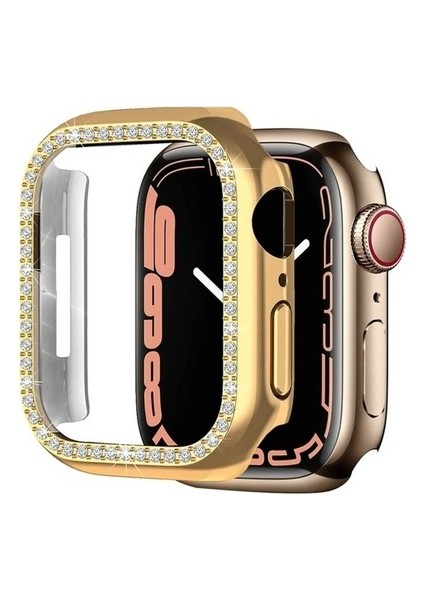 Apple Watch 7 41MM Uyumlu Zore Watch Gard 05 Sert Pc Koruyucu, Rose Gold