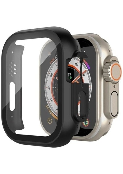 Apple Watch Ultra 49MM Uyumlu Kasa ve Ekran Koruyucu Zore Watch Gard 20, Siyah