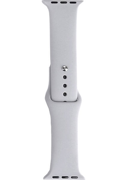 Apple Watch 7 41MM Uyumlu Band Serisi Klasik Kordon Silikon Strap Kayış, Cloud Gray