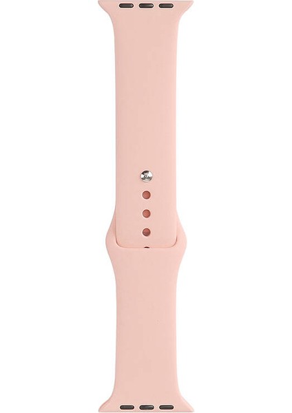 Apple Watch 7 41MM Uyumlu Band Serisi Klasik Kordon Silikon Strap Kayış, Vintage Rose