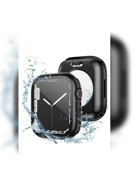 Apple Watch 44MM Uyumlu 360 Derece Korumalı Kasa ve Ekran Koruyucu Zore Watch Gard 12, Siyah