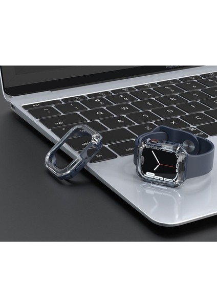 Apple Watch 44MM Uyumlu Zore Watch Gard 08 Sert Pc + Silikon Koruyucu, Lacivert fiyatları